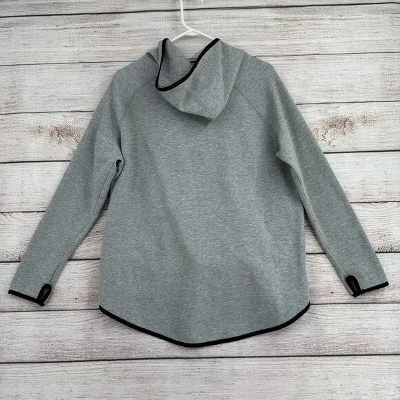 Nike Tech Fleece Asymmetric Cape Zip Hoodie Sweatshirt Women's Large Gray - Picture 2 of 13